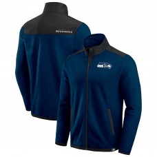 Seattle Seahawks Darius Rucker Collection by Fanatics College Navy Color Block Polar Fleece Full-Zip Jacket