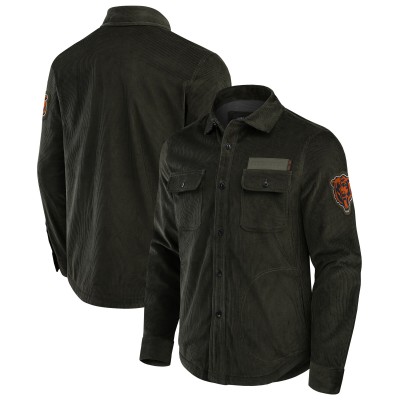 Chicago Bears Darius Rucker Collection by Fanatics Dark Green Corduroy Full-Button Shacket