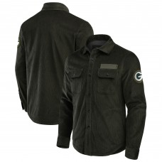 Green Bay Packers Darius Rucker Collection by Fanatics Dark Green Corduroy Full-Button Shacket