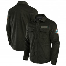 Miami Dolphins Darius Rucker Collection by Fanatics Dark Green Corduroy Full-Button Shacket