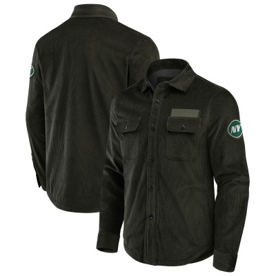New York Jets Darius Rucker Collection by Fanatics Dark Green Corduroy Full-Button Shacket