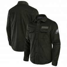 Philadelphia Eagles Darius Rucker Collection by Corduroy Full-Button Shacket - Dark Green