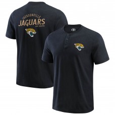 Jacksonville Jaguars Darius Rucker Collection by Fanatics Black Washed Henley T-Shirt