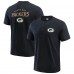 Футболка Green Bay Packers Darius Rucker Collection by Fanatics Black Washed Henley