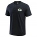 Футболка Green Bay Packers Darius Rucker Collection by Fanatics Black Washed Henley