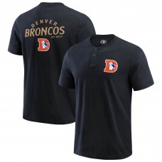Футболка Denver Broncos Darius Rucker Collection by Fanatics Black Washed Henley