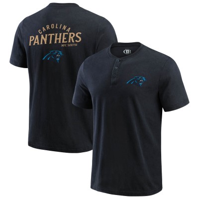 Футболка Carolina Panthers Darius Rucker Collection by Fanatics Black Washed Henley