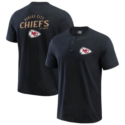 Футболка Kansas City Chiefs Darius Rucker Collection by Washed Henley - Black
