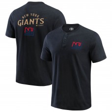 New York Giants Darius Rucker Collection by Fanatics Black Washed Henley T-Shirt