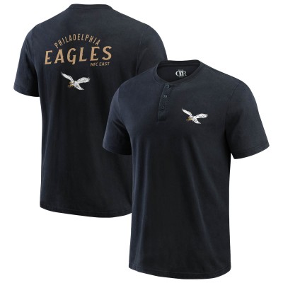 Футболка Philadelphia Eagles Darius Rucker Collection by Washed Henley - Black