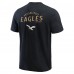 Футболка Philadelphia Eagles Darius Rucker Collection by Washed Henley - Black