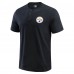 Pittsburgh Steelers Darius Rucker Collection by Fanatics Black Washed Henley T-Shirt