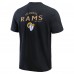 Los Angeles Rams Darius Rucker Collection by Fanatics Washed Henley T-Shirt - Black