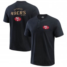 Футболка San Francisco 49ers Darius Rucker Collection by Washed Henley - Black Футболка San Francisco 49ers Darius Rucker Collection by Washed Henley - Black