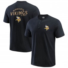 Футболка Minnesota Vikings Darius Rucker Collection by Washed Henley - Black