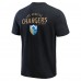 Los Angeles Chargers Darius Rucker Collection by Fanatics Black Washed Henley T-Shirt