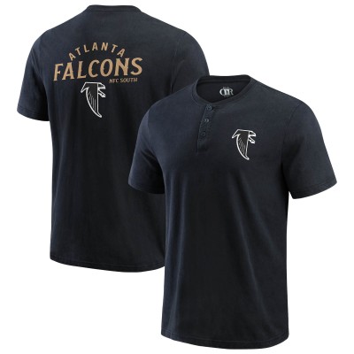 Футболка Atlanta Falcons Darius Rucker Collection by Fanatics Black Washed Henley