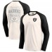 Las Vegas Raiders Darius Rucker Collection by Fanatics Cream/Black Raglan Henley T-Shirt