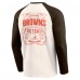 Футболка Cleveland Browns Darius Rucker Collection by Fanatics Cream/Brown Raglan Henley