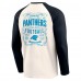 Футболка Carolina Panthers Darius Rucker Collection by Fanatics Cream/Black Raglan Henley