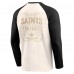 Футболка New Orleans Saints Darius Rucker Collection by Fanatics Cream/Black Raglan Henley