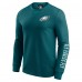 Футболка с длинным рукавом Philadelphia Eagles Darius Rucker Collection by Washed Waffle-Knit - Kelly Green