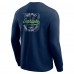 Seattle Seahawks Darius Rucker Collection by Fanatics College Navy Washed Waffle-Knit Long Sleeve T-Shirt