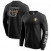 Футболка с длинным рукавом New Orleans Saints Darius Rucker Collection by Fanatics Black Washed Waffle-Knit