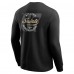 Футболка с длинным рукавом New Orleans Saints Darius Rucker Collection by Fanatics Black Washed Waffle-Knit