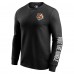 Cincinnati Bengals Darius Rucker Collection by Fanatics Black Washed Waffle-Knit Long Sleeve T-Shirt