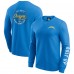 Los Angeles Chargers Darius Rucker Collection by Fanatics Powder Blue Washed Waffle-Knit Long Sleeve T-Shirt