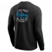 Футболка с длинным рукавом Carolina Panthers Darius Rucker Collection by Fanatics Black Washed Waffle-Knit