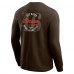 Футболка с длинным рукавом Cleveland Browns Darius Rucker Collection by Fanatics Brown Washed Waffle-Knit