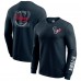 Футболка с длинным рукавом Houston Texans Darius Rucker Collection by Fanatics Navy Washed Waffle-Knit