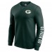 Футболка с длинным рукавом Green Bay Packers Darius Rucker Collection by Fanatics Green Washed Waffle-Knit