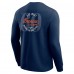 Футболка с длинным рукавом Denver Broncos Darius Rucker Collection by Fanatics Navy Washed Waffle-Knit