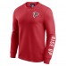 Футболка с длинным рукавом Atlanta Falcons Darius Rucker Collection by Fanatics Red Washed Waffle-Knit