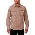Las Vegas Raiders Darius Rucker Collection by Fanatics Brown Garment Dyed Long Sleeve Full Snap Shirt