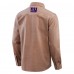 New York Giants Darius Rucker Collection by Fanatics Brown Garment Dyed Long Sleeve Full Snap Shirt