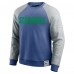 Seattle Seahawks Darius Rucker Collection by Fanatics Royal/Heather Gray Throwback Color Block Raglan Pullover Sweatshirt