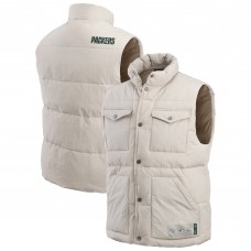 Green Bay Packers Darius Rucker Collection by Fanatics Cream Puffer Full-Snap Vest