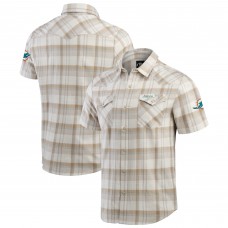Рубашка с коротким рукавом Miami Dolphins Darius Rucker Collection by Fanatics Gray Plaid