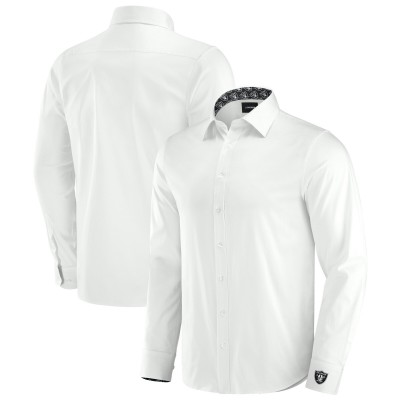 Las Vegas Raiders J. Palmer White Man-In-Motion Long Sleeve Button-Up Dress Shirt