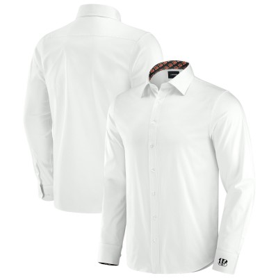 Cincinnati Bengals J. Palmer White Man-In-Motion Long Sleeve Button-Up Dress Shirt