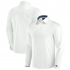 New England Patriots J. Palmer White Man-In-Motion Long Sleeve Button-Up Dress Shirt