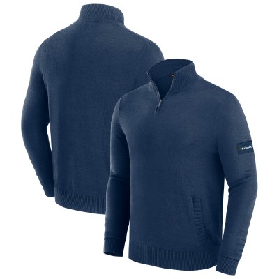 Seattle Seahawks J. Palmer Navy Franchise Quarter-Zip Sweater