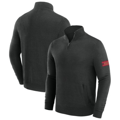 San Francisco 49ers J. Palmer Black Franchise Quarter-Zip Sweater