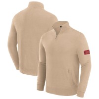 San Francisco 49ers J. Palmer Tan Franchise Quarter-Zip Sweater