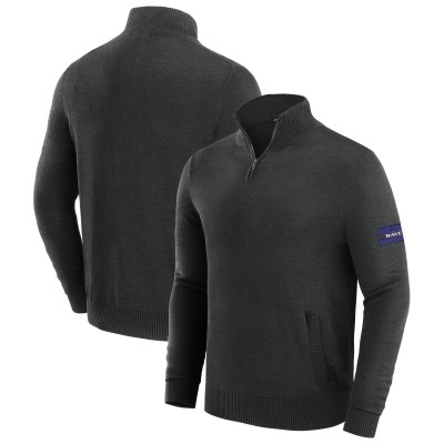 Baltimore Ravens J. Palmer Franchise Quarter-Zip Sweater - Black