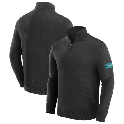 Miami Dolphins J. Palmer Black Franchise Quarter-Zip Sweater